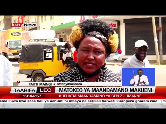 ⁣Wafanyabiashara Makueni wakadiria hasara kufuatia maandamano ya Gen Z Jumanne