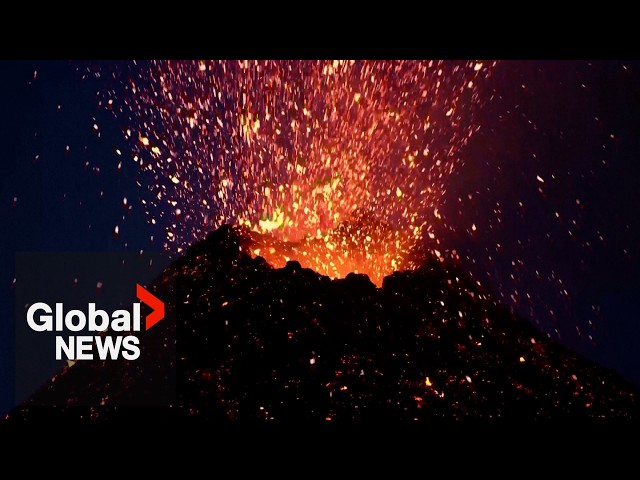 ⁣Etna eruption: Spectacular explosions from new active crater send cascades of lava down volcano