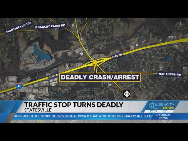 ⁣1 killed, 1 charged after chase ends in fatal crash near I-40
