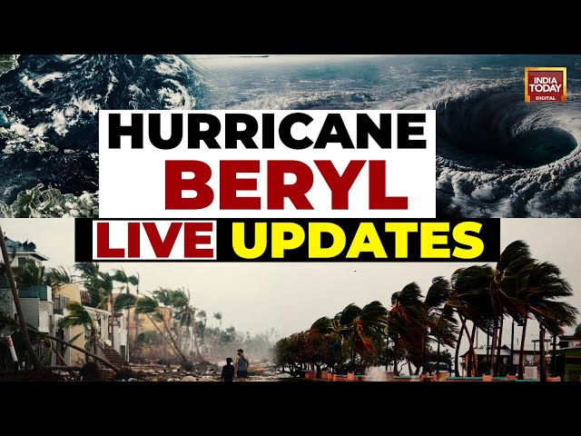 ⁣Hurricane Beryl Visuals LIVE: Hurricane Beryl Intensifies | Hurricane Beryl Updates | India Today
