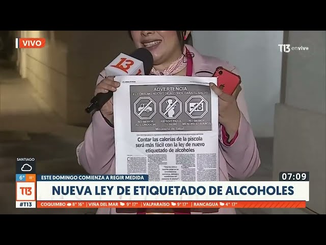 ⁣Este domingo comienza a regir nueva ley de etiquetado de alcoholes