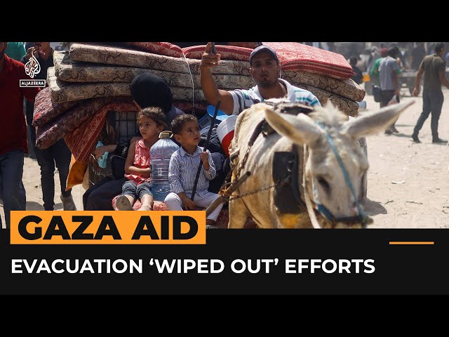 ⁣UN: Israeli evacuation order ‘wiped out’ efforts to distribute aid | AJ #Shorts