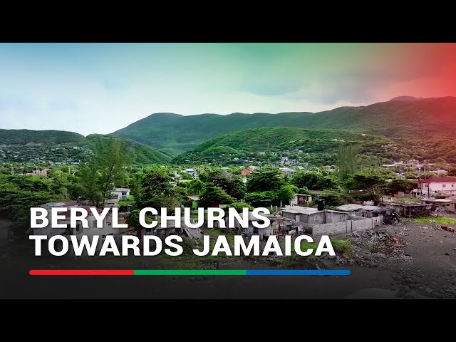 ⁣DRONE FOOTAGE: Kingston shoreline as Beryl churns towards Jamaica | ABS-CBN News