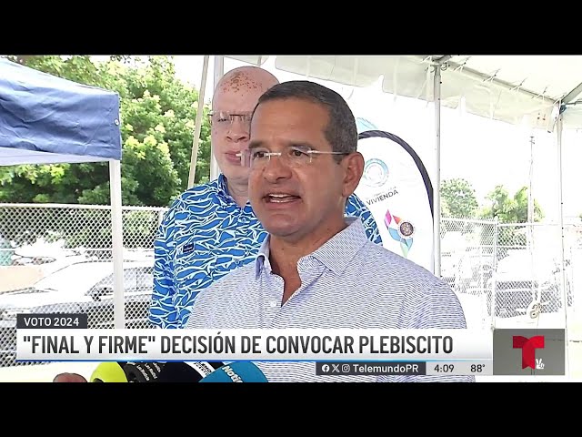 ⁣Pierluisi justifica convocatoria del plebiscito criollo en elecciones