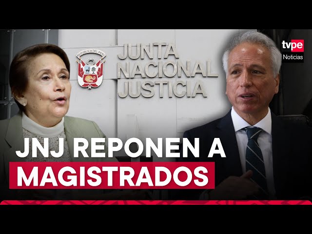 ⁣Junta Nacional de Justicia repone a Inés Tello y Aldo Vásquez