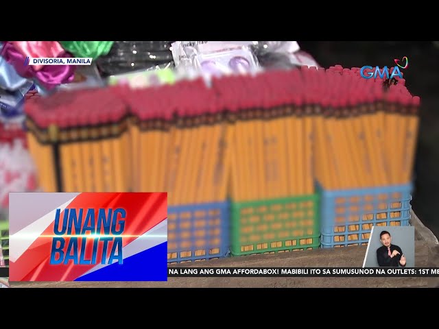 ⁣Bentahan ng school supplies sa Divisoria, matumal pa | Unang Balita