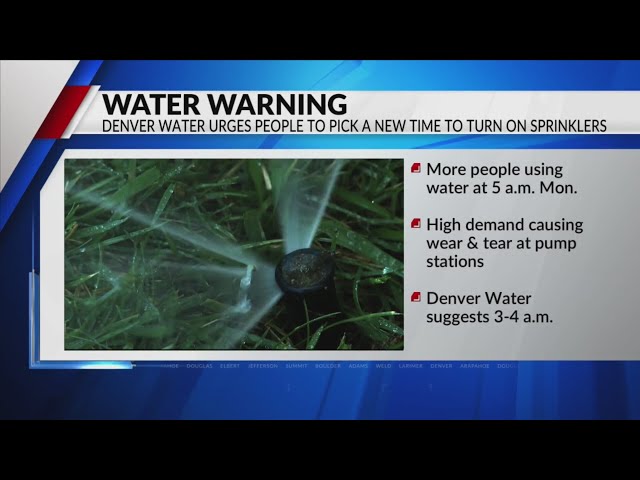 ⁣Denver Water urges changes to sprinkler times