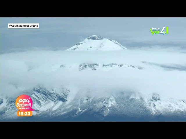 ⁣El pico de Orizaba se llena de nieve