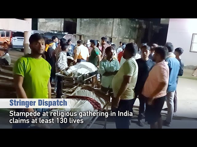 ⁣Stringer Dispatch: Stampede at religious gathering in India claims at least 130 lives