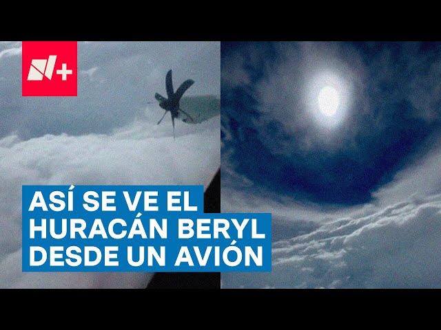⁣Huracán Beryl: Así se ve desde un avión cazador de huracanes - N+