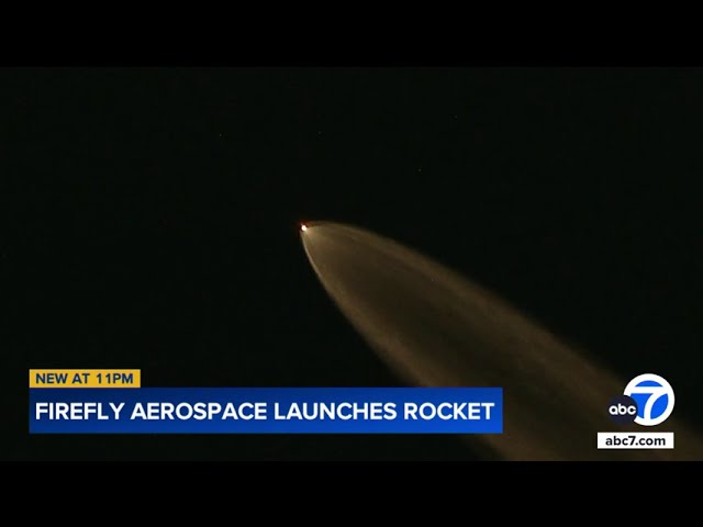 ⁣Firefly Aerospace launches rocket and lights up SoCal sky