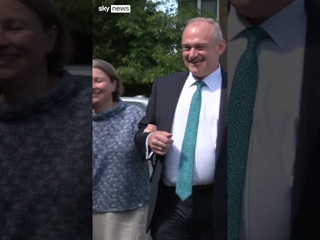 ⁣Ed Davey votes in General Election