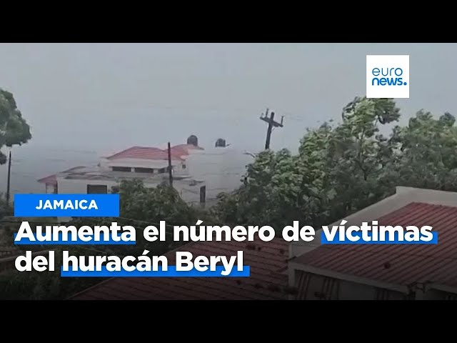 ⁣El huracán Beryl azota Jamaica y aumenta el número de muertos