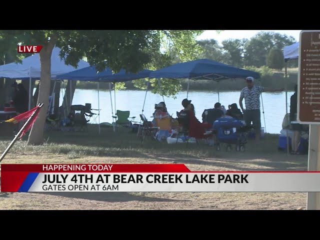 ⁣Guests line up early for spot at Bear Creek Lake Park