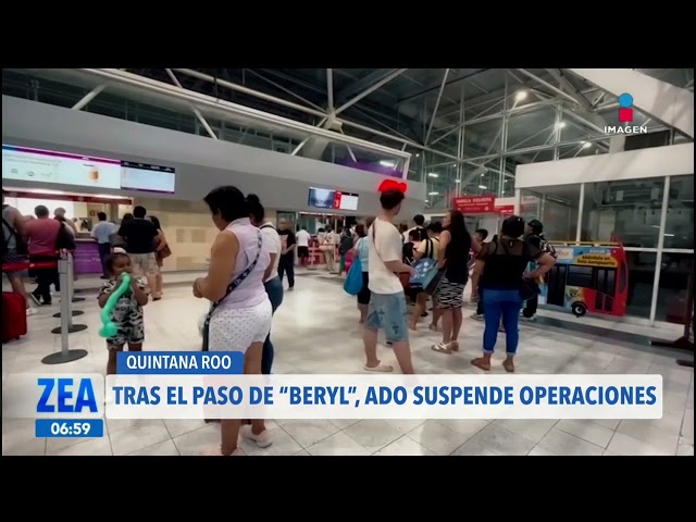 ⁣Huracán Beryl: ADO suspende operaciones en Quintana Roo