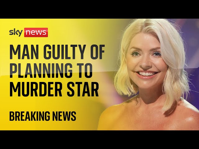 ⁣Holly Willoughby: Security guard guilty of planning to abduct, rape and murder TV presenter