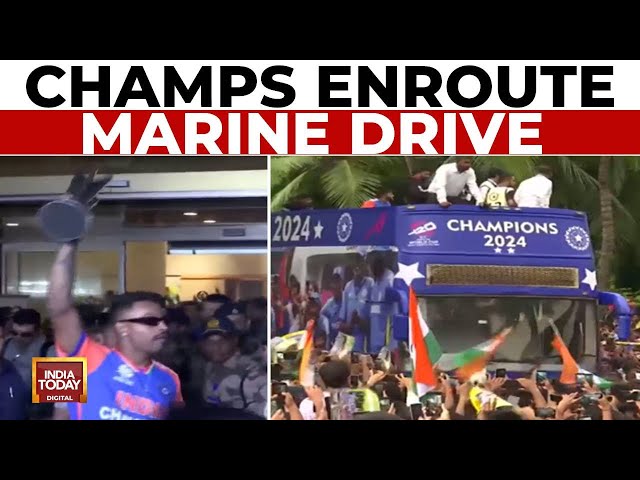 ⁣Team India Enroute Marine Drive | Grand Celebration Is Up Next | Unmissable National Euphoria