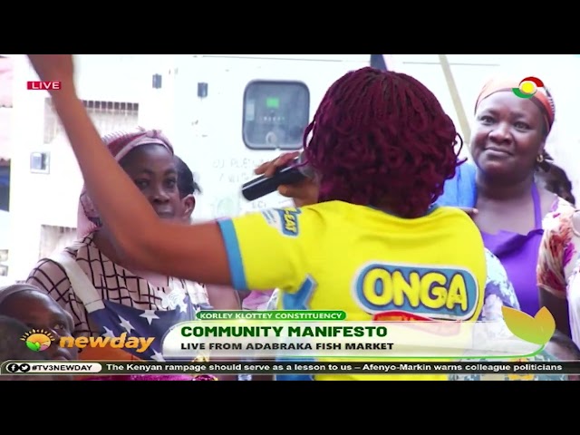 ⁣TV3NewDay: Community Manifesto Train Lands at Adabraka Fish Market