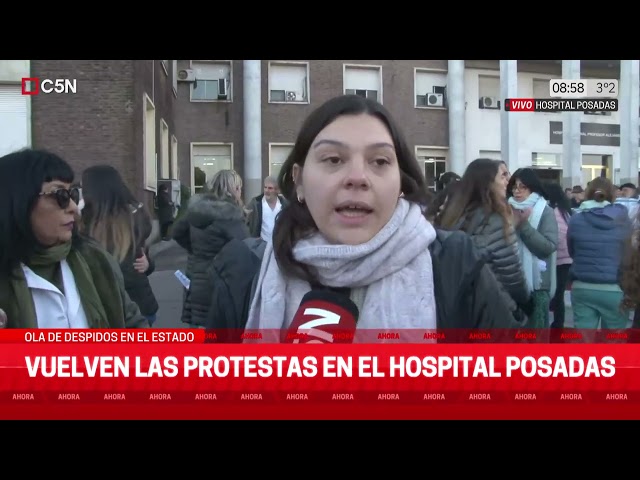 ⁣PROTESTA en el HOSPITAL POSADAS por la OLA de DESPIDOS