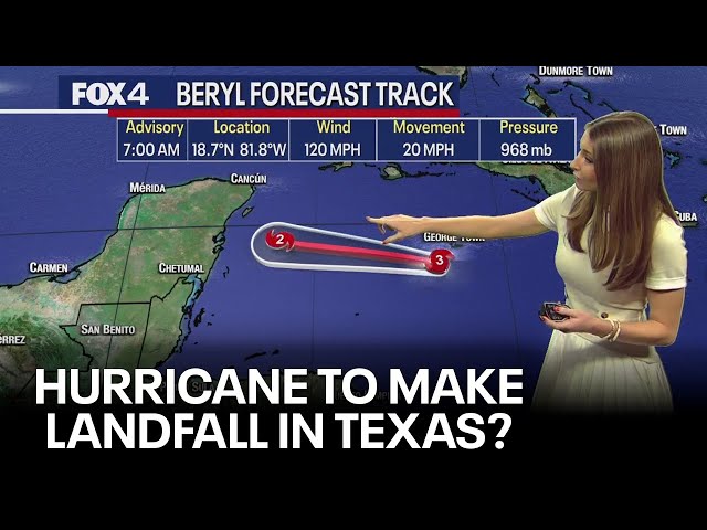 ⁣Hurricane Beryl Update: Dropped to Category 3 hurricane, could make landfall in Texas Monday