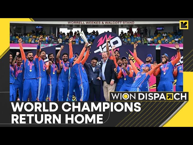 ⁣T20 world champions India return home from Barbados | WION Dispatch