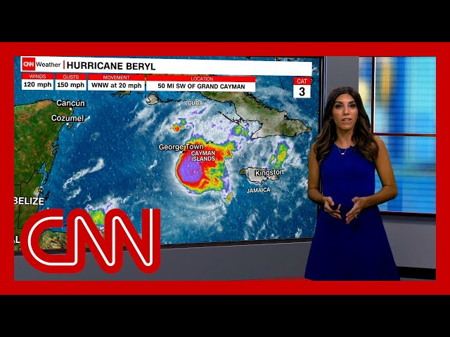 ⁣See where Hurricane Beryl is heading next after landfall in Jamaica