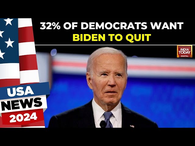 ⁣US Election News | 32% Of Democrats Want Biden, 81, To Quit Us Presidential Race: Poll | India Today