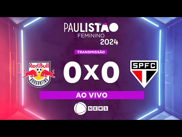 ⁣Paulistão Feminino 2024: Red Bull Bragantino x São Paulo na Record News - 04/07/2024