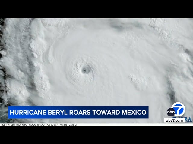 ⁣Hurricane Beryl roars toward Mexico after pounding Jamaica