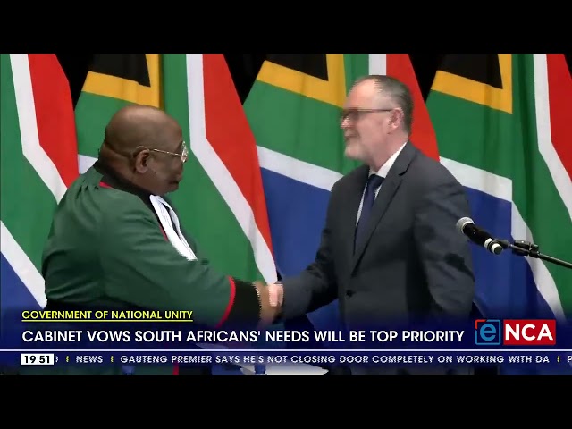 ⁣Cabinet vows South Africans' needs will be top priority