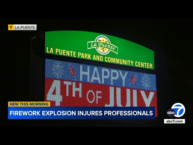 ⁣Firework explosion leaves 3 injured in La Puente