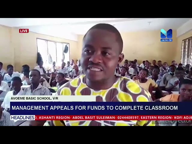 ⁣Management appeals for fund to complete classrooms