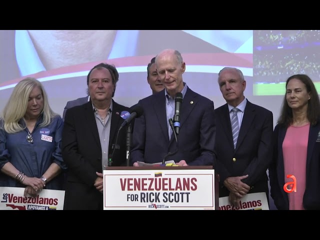 ⁣Senador Rick Scott se reúne con la comunidad venezolana y ofrece su apoyo