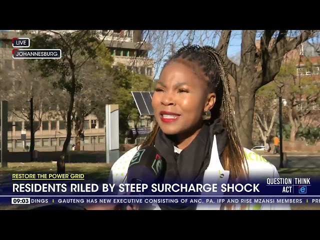 ⁣Joburg residents riled by steep surcharge shock