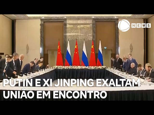 ⁣Putin e Xi Jinping exaltam união e encontro no Cazaquistão