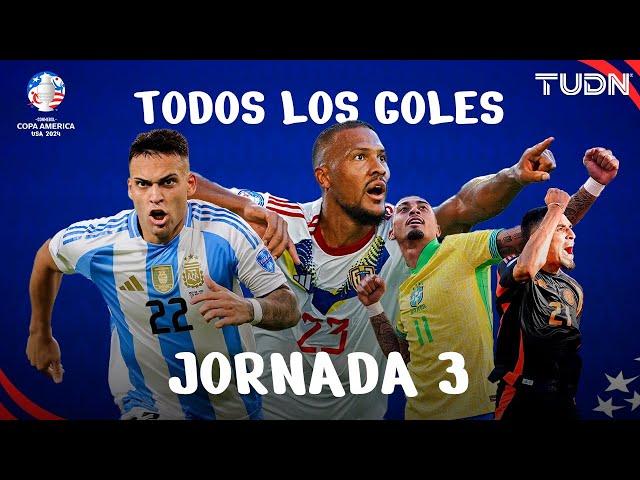 ⁣¡LLUVIA DE GOLES! ☔⚽ Todos los goles de la jornada 3 de la COPA AMÉRICA 2024 | TUDN