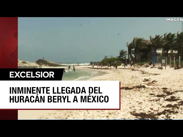 ⁣Beryl rumbo a México: Quintana Roo y Yucatán atentos por llegada del huracán