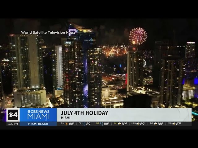 ⁣South Florida celebrates Fourth of July with dazzling lights, fireworks