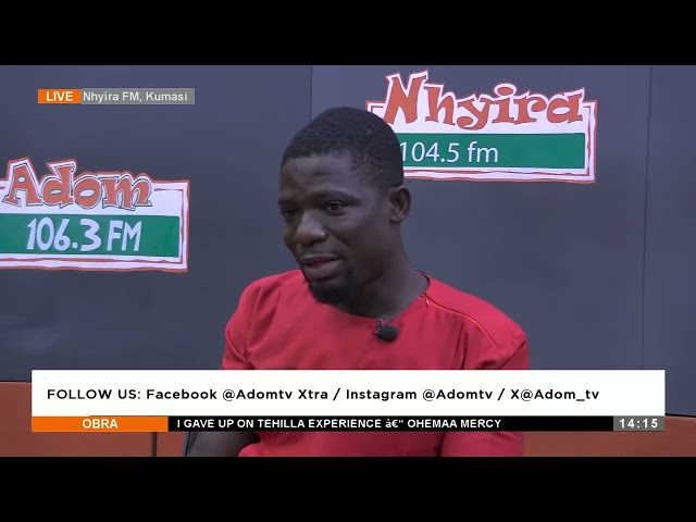 ⁣Man claims his ex-fiance invoked a curse on him for refusing to send chop money - Obra on Adom TV