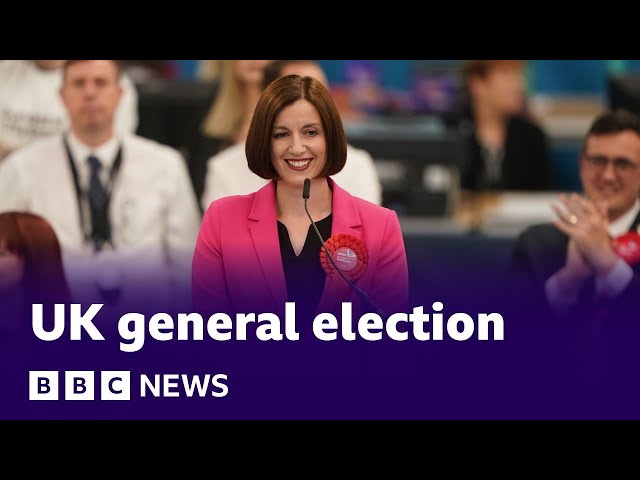 ⁣UK general election: First result of night as Labour wins in Sunderland South | BBC News