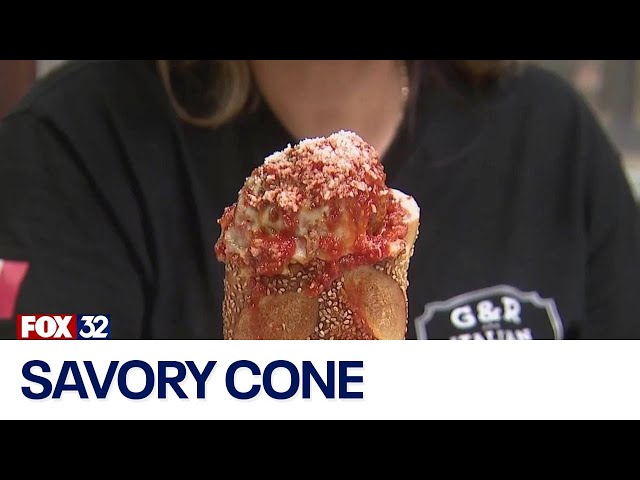 ⁣New York deli creates savory "Italian Ice Cream Cone"