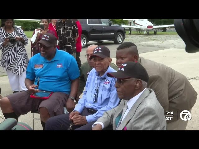 ⁣'I'm awed': 100-year-old Tuskegee Airman honored on his birthday in Detroit