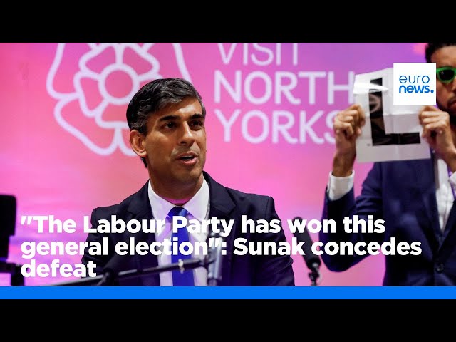 ⁣"The Labour Party has won this general election": Sunak concedes defeat