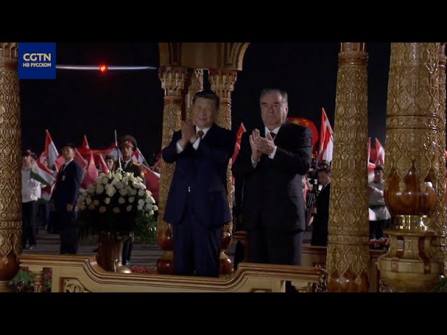 ⁣Прибытие Си Цзиньпина в Таджикистан