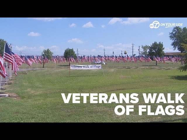 ⁣Veterans Walk of Flags