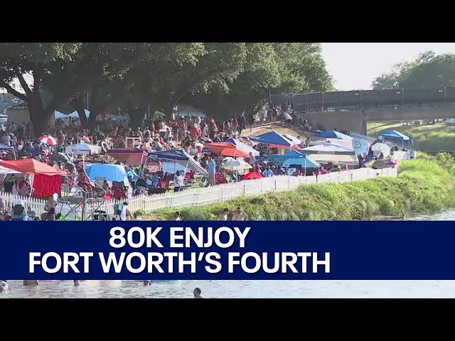 ⁣Fort Worth's Fourth fireworks show thrills 80,000+