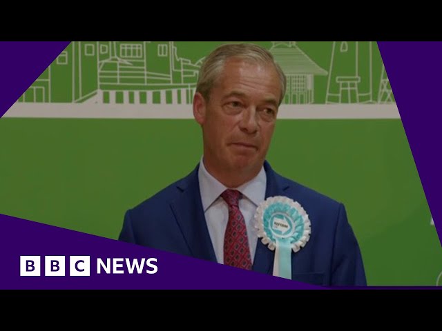 ⁣UK general election: Reform UK's Nigel Farage becomes MP | BBC News