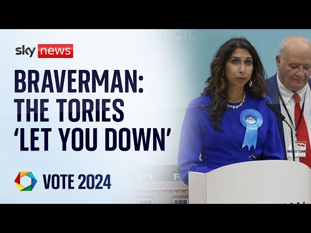 ⁣Suella Braverman: 'I'm sorry my party didn't listen to you' says former home sec