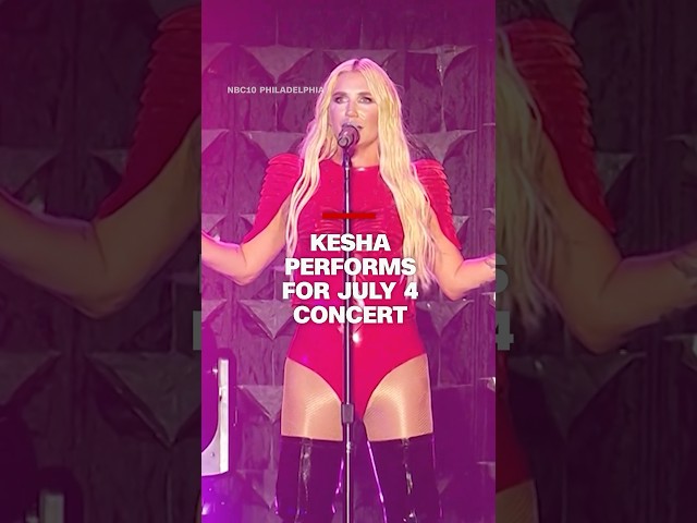 ⁣Kesha performs for July 4 concert