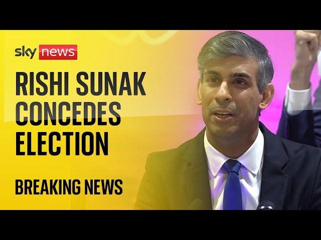 ⁣BREAKING: Rishi Sunak concedes election defeat to Labour